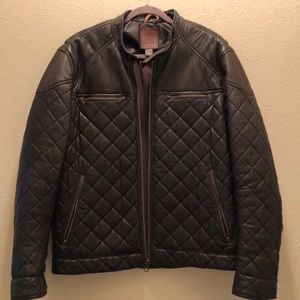 TIMBERLAND QUILTED LEATHER JACKET